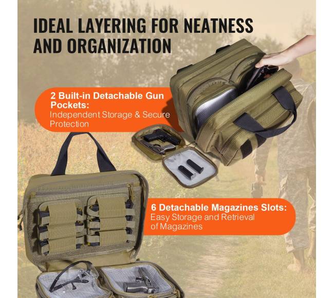 dėklas 2 pistoletams su integruotomis kišenėmis2