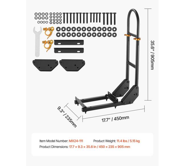 Golfinio vežimėlio galinė rankena su metaliniais kojų laikikliais6