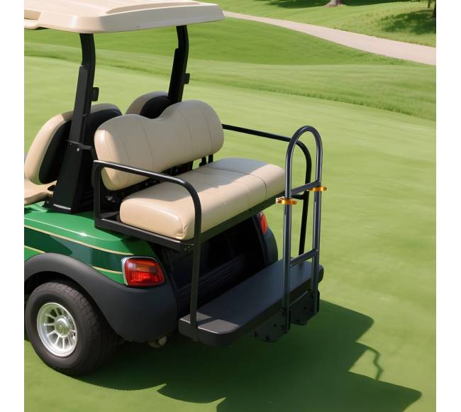 Golfinio vežimėlio galinė rankena su metaliniais kojų laikikliais7