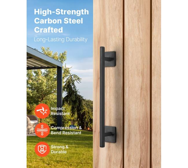 Tvarto durų rankena 32 cm sodo vartam1