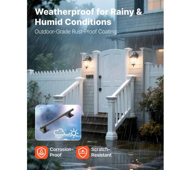 Tvarto durų rankena 32 cm sodo vartam2