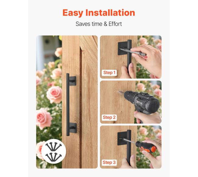 4 vnt. 32 cm tvarto durų rankenos3