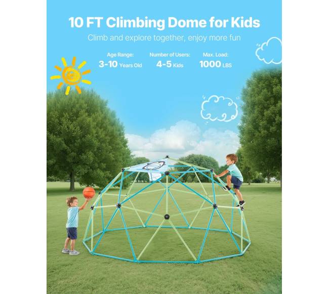 10 pėdų geometrinė laipiojimo kupolas1