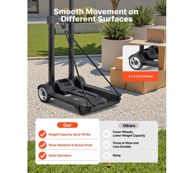 Sulankstoma platforminė keltuvas 50 kg vežimas4