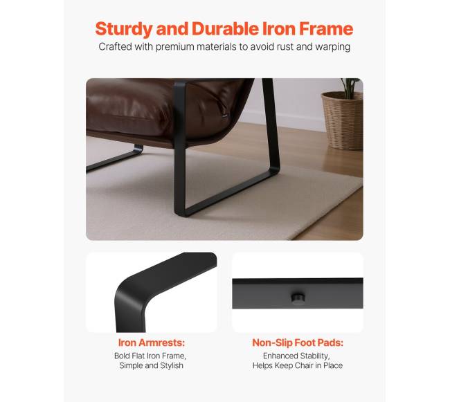 moderni PU odinė kėdė su metaliniu rėmu4