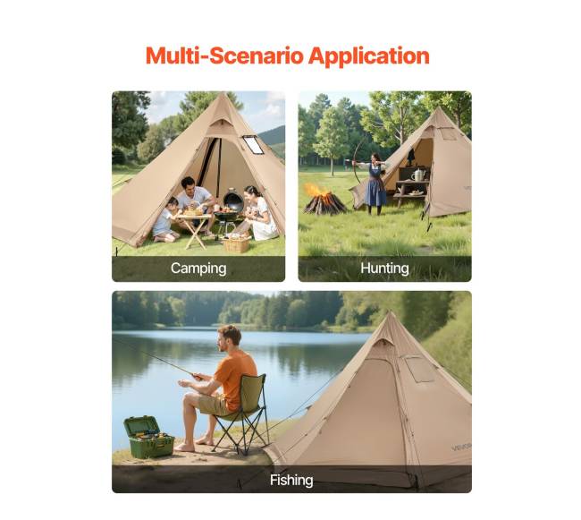 Tipi palapinė su krosnele 4 asmenims6