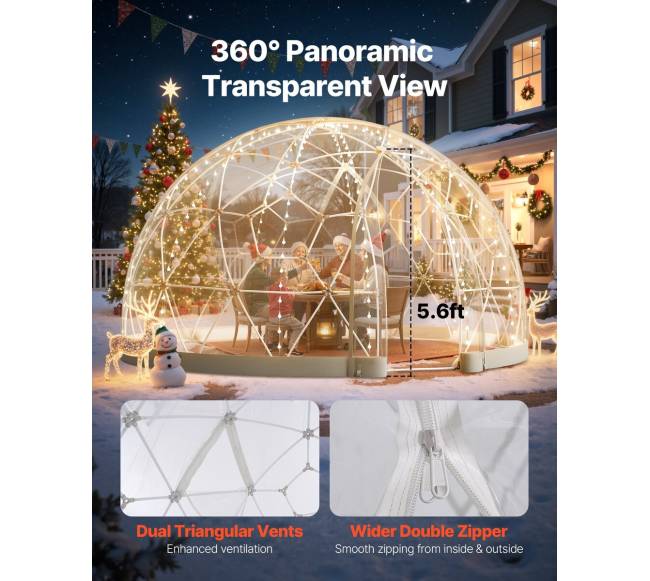 Sodo burbulinė palapinė 4-7 žmonėms1