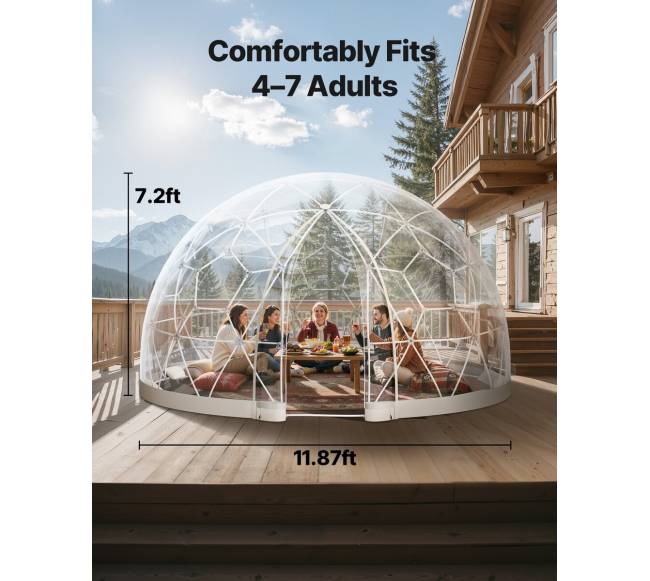 Sodo burbulinė palapinė 4-7 žmonėms2