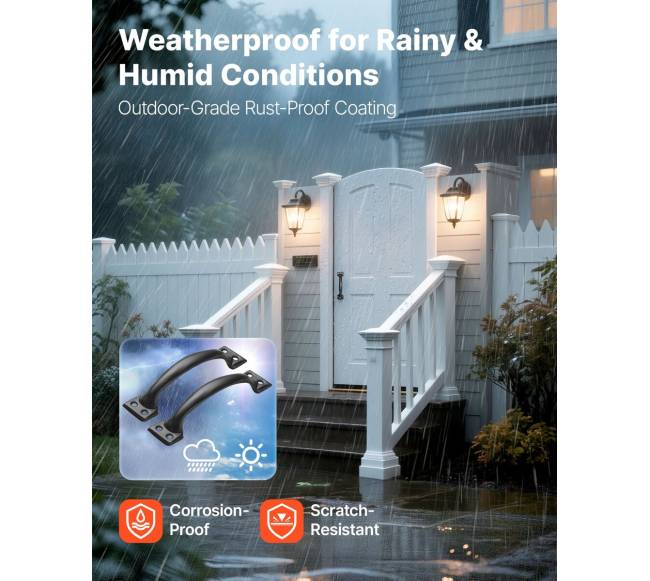 4 vnt. sodo vartų traukos rankenų komplektas2