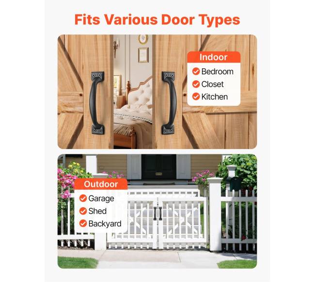 4 vnt. sodo vartų traukos rankenų komplektas5