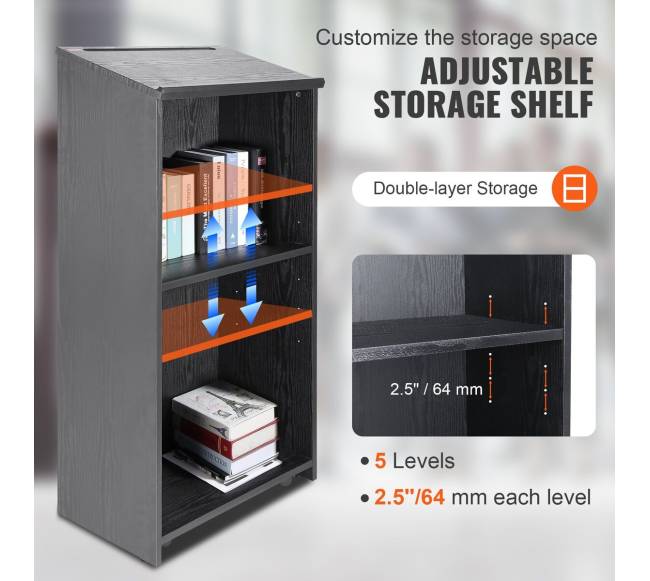 Metalinė pakyla su 4 ratukais ir lentynomis5