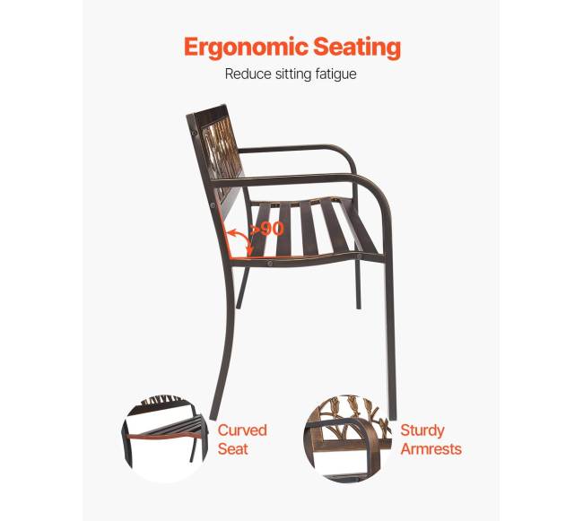 lauko suoliukas su metaliniu rėmu ir PVC nugara4