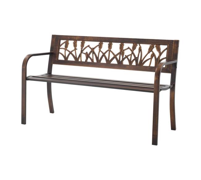 lauko suoliukas su metaliniu rėmu ir PVC nugara8