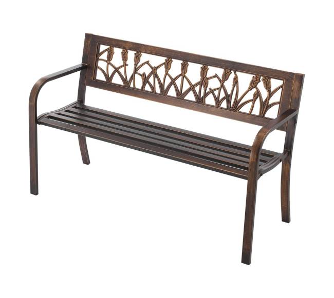 lauko suoliukas su metaliniu rėmu ir PVC nugara9