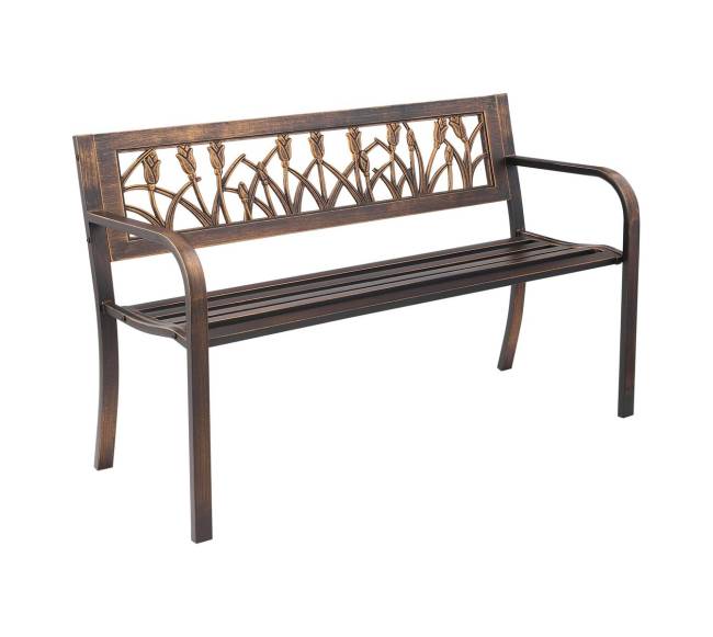 lauko suoliukas su metaliniu rėmu ir PVC nugara10