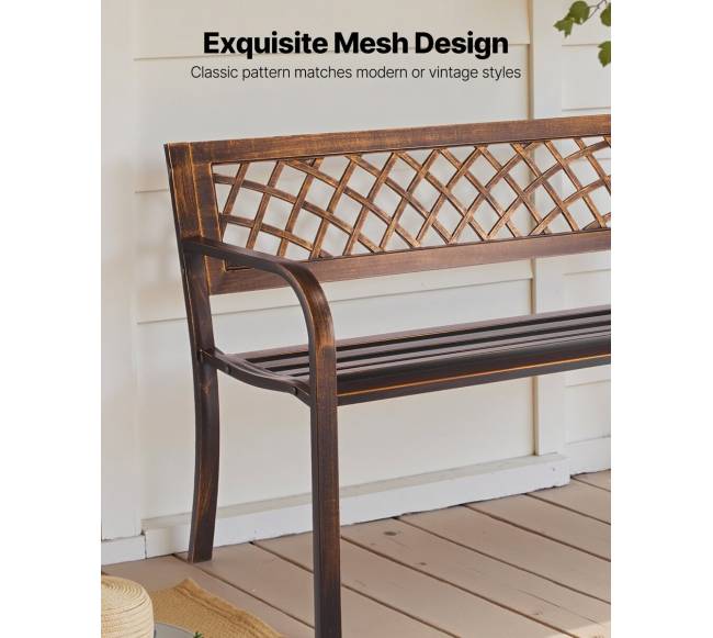 lauko suoliukas 116 cm metalinis rėmas2