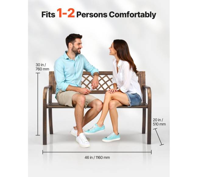 lauko suoliukas 116 cm metalinis rėmas3