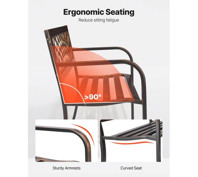 lauko suoliukas 116 cm metalinis rėmas4