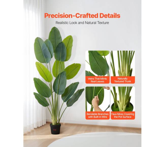 1829 mm rojaus paukščio dirbtinis medis su vazonu1