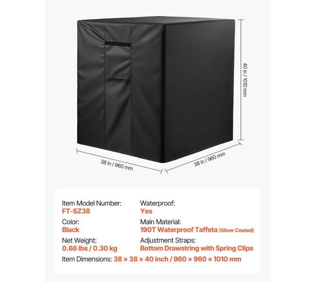 Lauko oro kondicionieriaus uždangalas 960 x 960 x 1010 mm6