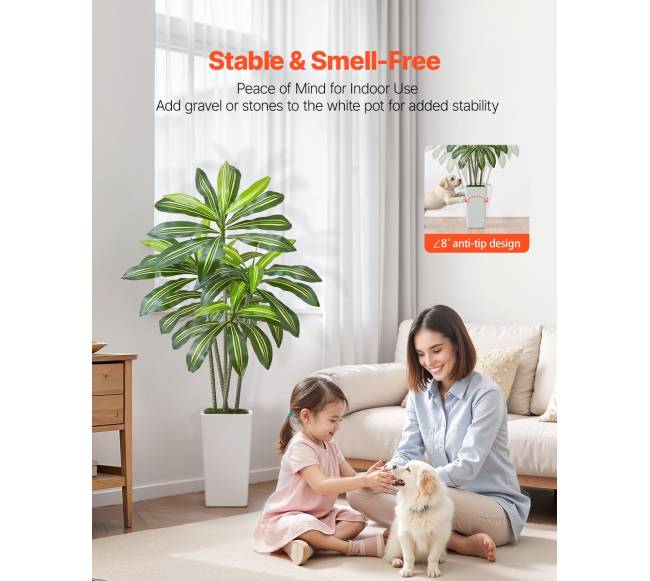 dracenos dirbtinis augalas su baltu vazonu2