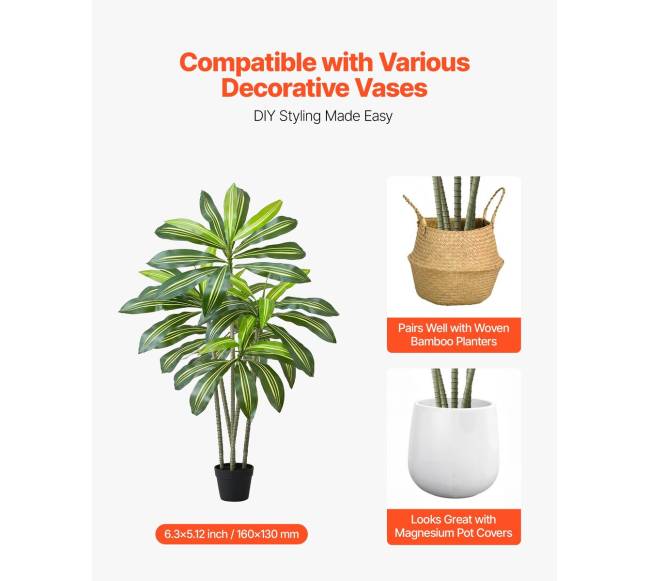 dracenos dirbtinis augalas su baltu vazonu4