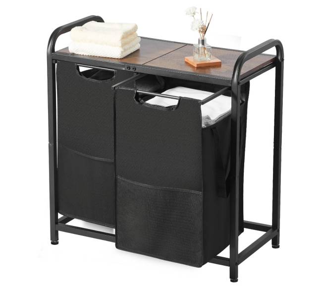 Skalbinių rūšiavimo stovas su dviem skyriais0