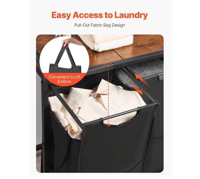 Skalbinių rūšiavimo stovas su dviem skyriais3