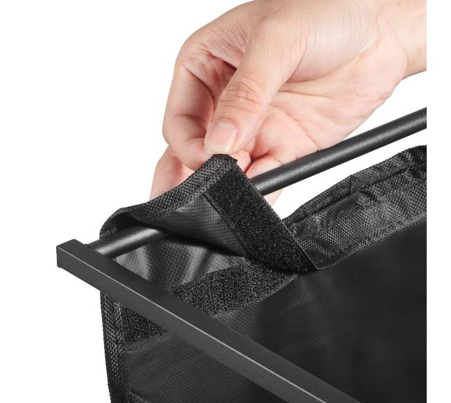 4 lygių skalbinių rūšiuoklė su lentynomis ir kabliais10