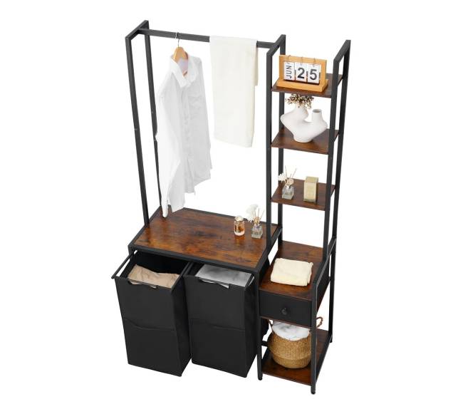 3 aukštų skalbinių rūšiuoklis su lentynomis8