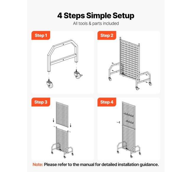 Tinklelio sienelės su ratukais ir kabliukais4