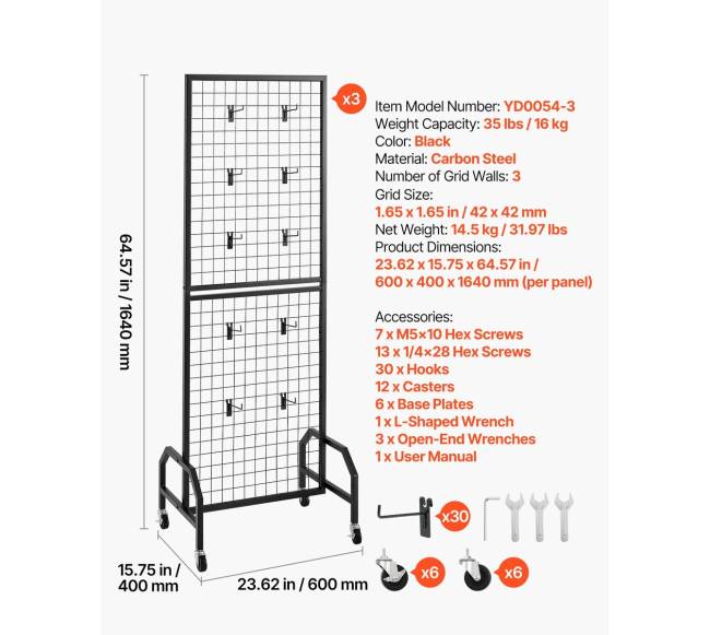 Tinklelio sienelės su ratukais ir kabliukais6