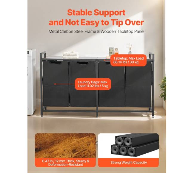 Skalbinių rūšiuoklis su metaliniu rėmu ir stalviršiu1