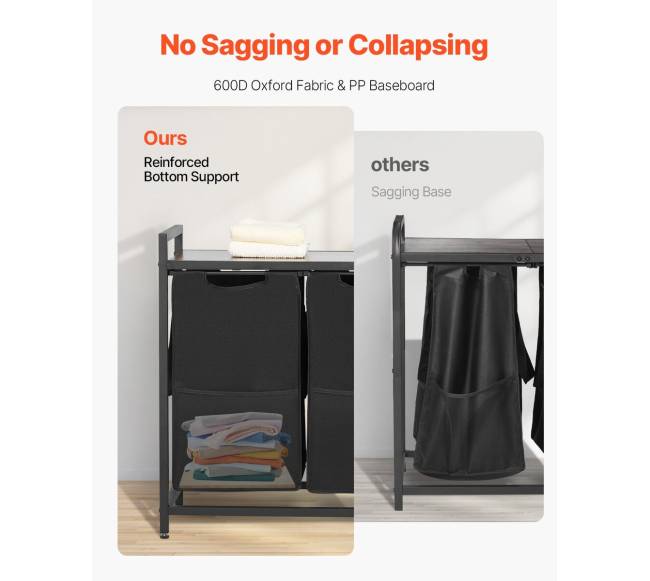 Skalbinių rūšiuoklis su metaliniu rėmu ir stalviršiu4