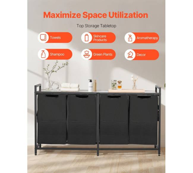 Skalbinių rūšiuoklis su metaliniu rėmu ir stalviršiu5