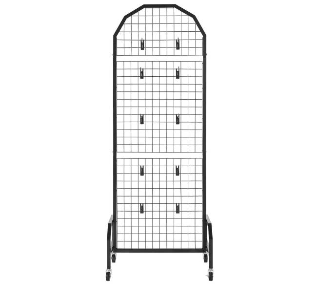 2 vnt. 600 x 1640 mm tinklinė sienelė su ratukais ir kabliukais10