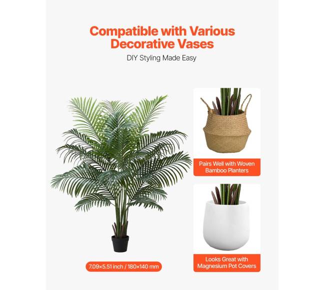 Dirbtinis arekos palmės medis vazonėlyje4