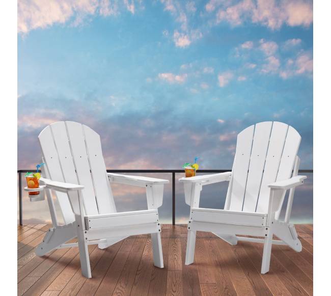Plastikinės adirondako kėdės komplektas x2 sulankstomos7