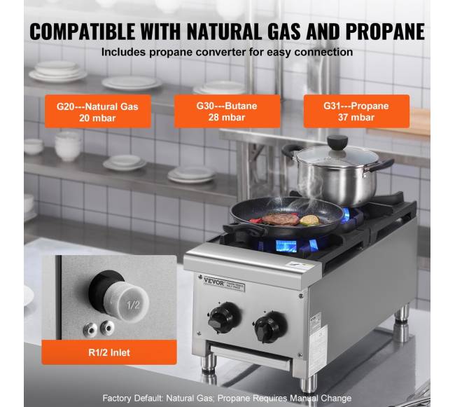 Dujinė viryklė su 2 kaitvietėmis2