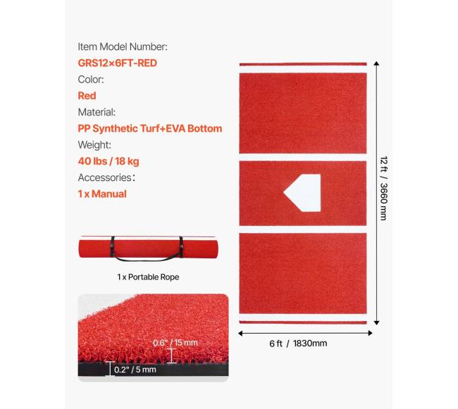 Basebolo ir minkštojo kamuolio treniruočių kilimėlis6