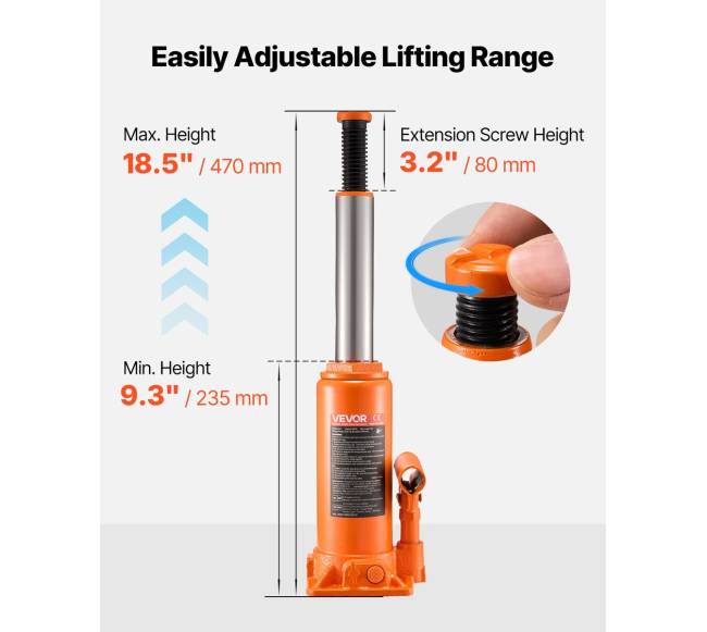 Hidraulinis butelinis domkratas automobiliams 10 t2