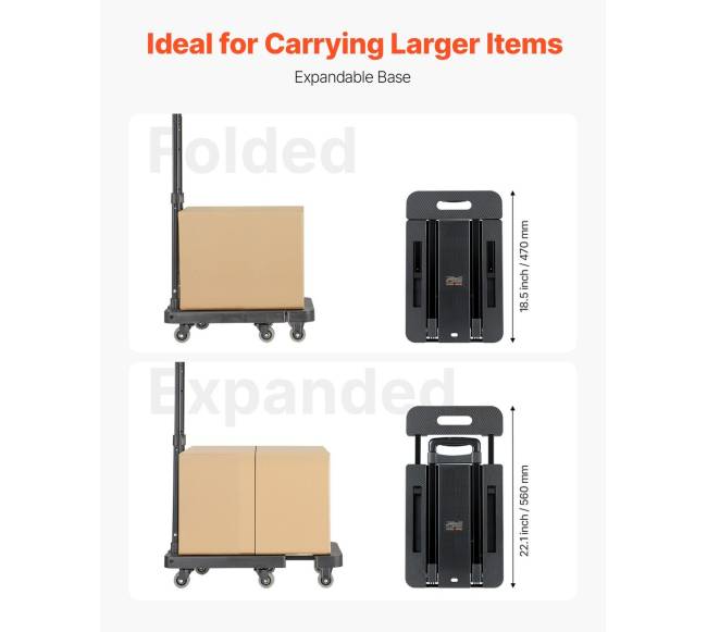 Sulankstomas vežimėlis 226.8 kg kroviniams3