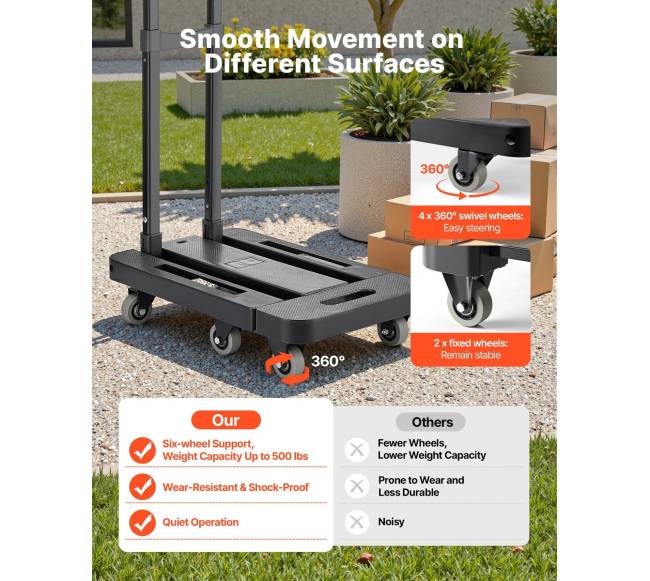 Sulankstomas vežimėlis 226.8 kg kroviniams4