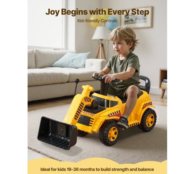 Vaikiška mašinėlė su kasimo kaušu ir talpykla1