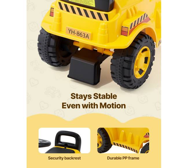 Vaikiška mašinėlė su kasimo kaušu ir talpykla3