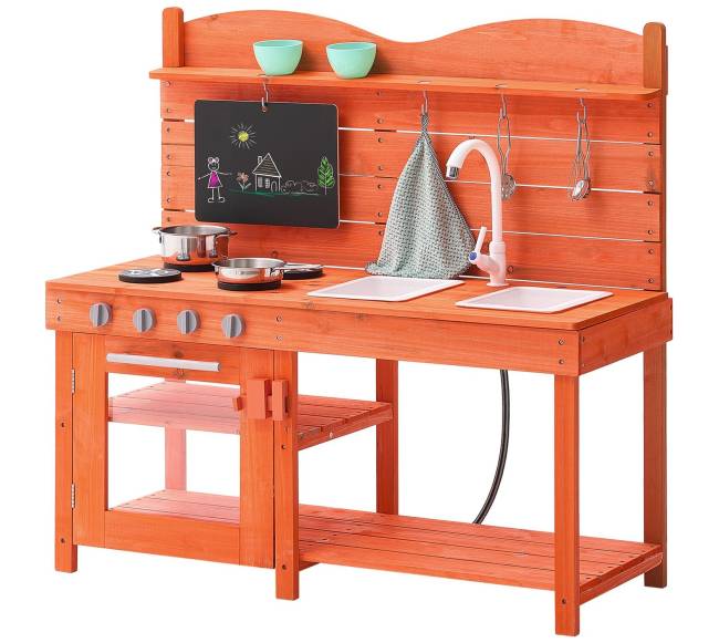 Medinė lauko virtuvėlė vaikams0