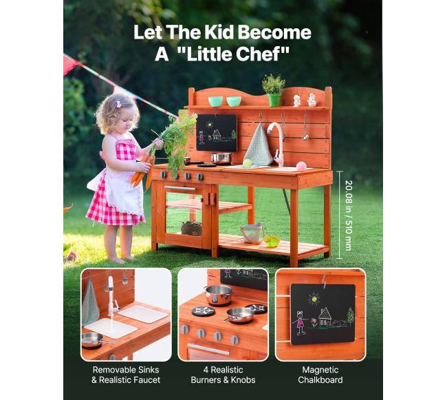 Medinė lauko virtuvėlė vaikams2