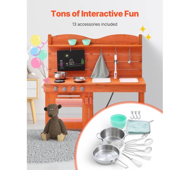 Medinė lauko virtuvėlė vaikams3