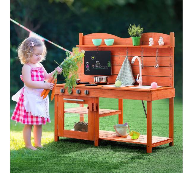 Medinė lauko virtuvėlė vaikams7