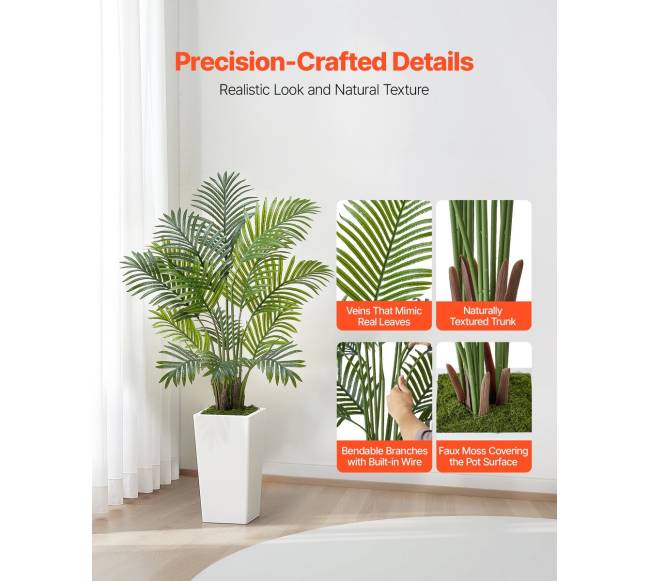 121 cm dirbtinės arekos palmės su vazonu1